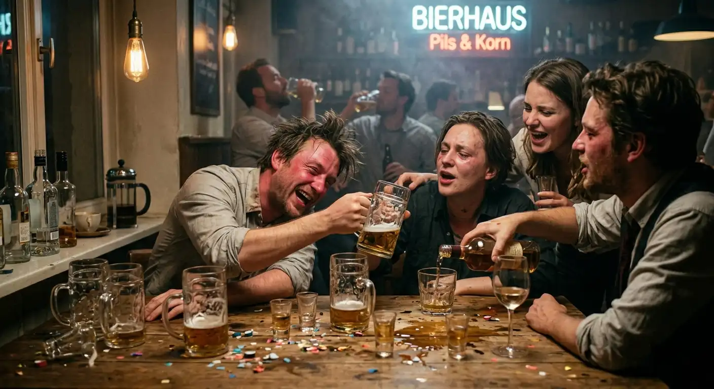 einmal saufen auf deinen Nacken